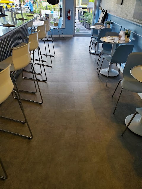 Clean cafe seating and floor
