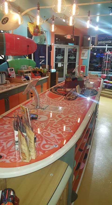 Polished retail checkout counter